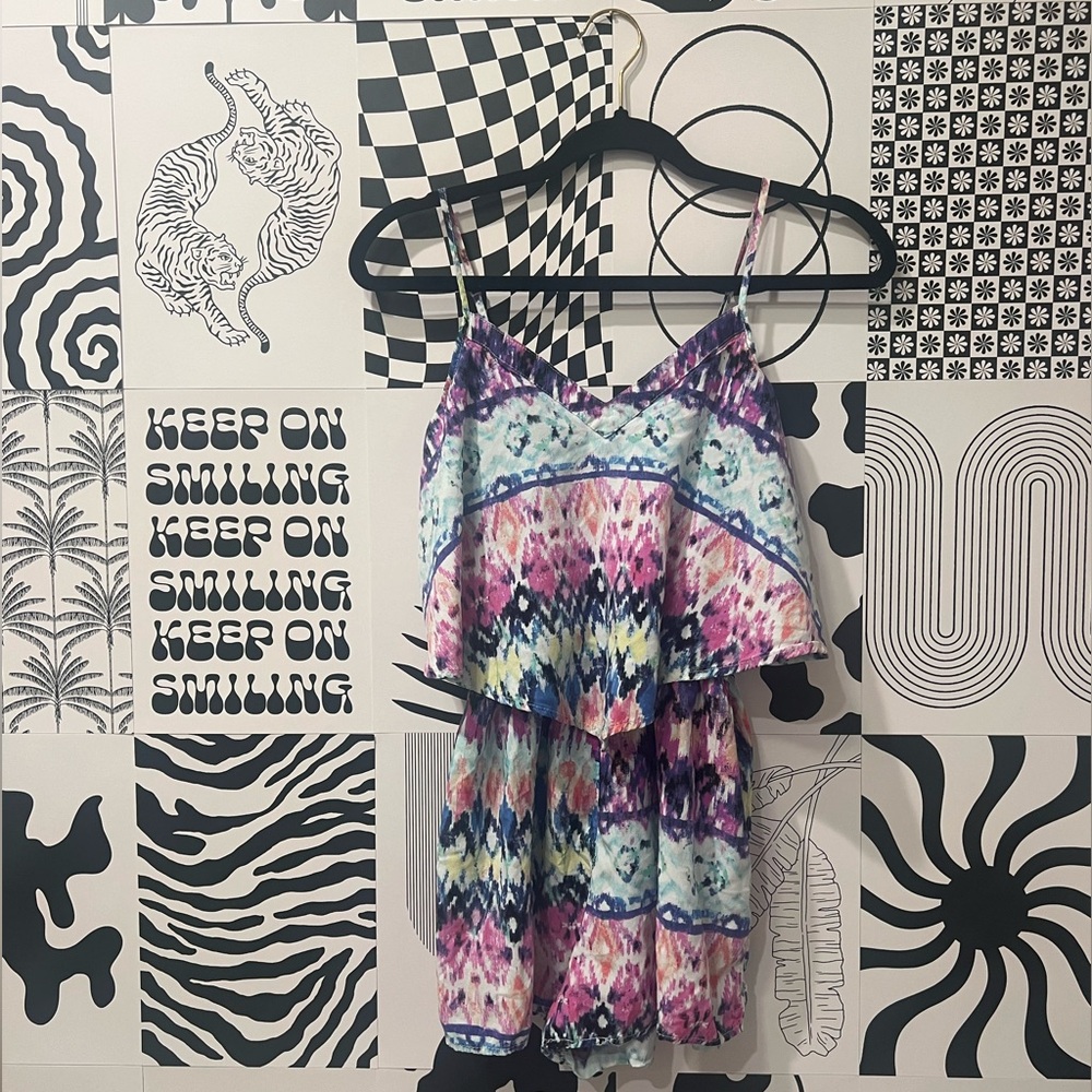 🌈 Cotton On Multicolor V-Neck S Romper 🌈